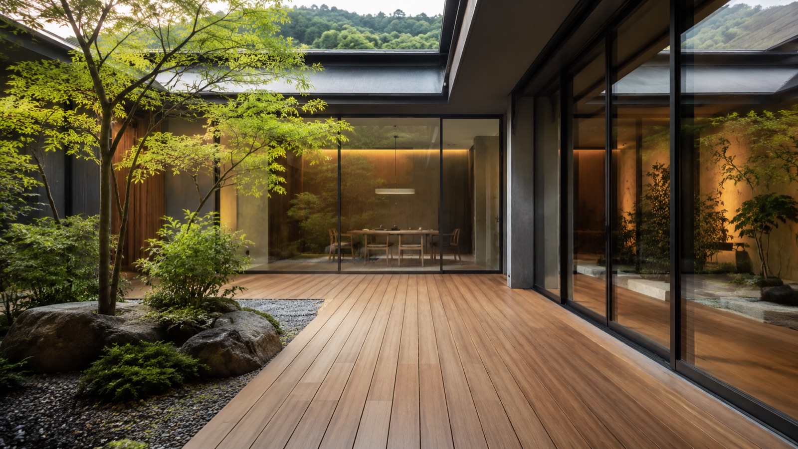 住宅——中庭とデッキ